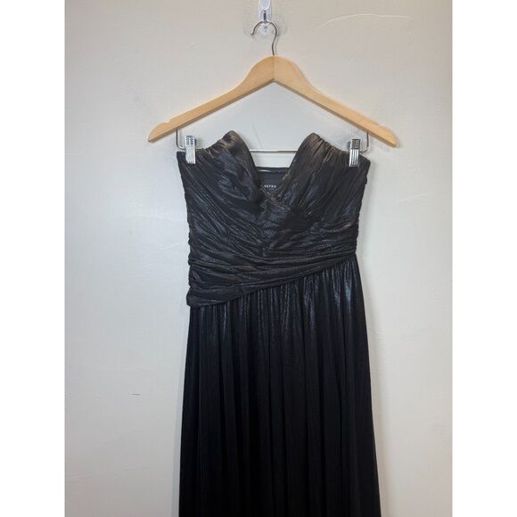 Retrofete NWT Waldorf Pleated Maxi Dress Women’s Size XS Black Strapless Slit - Picture 11 of 12